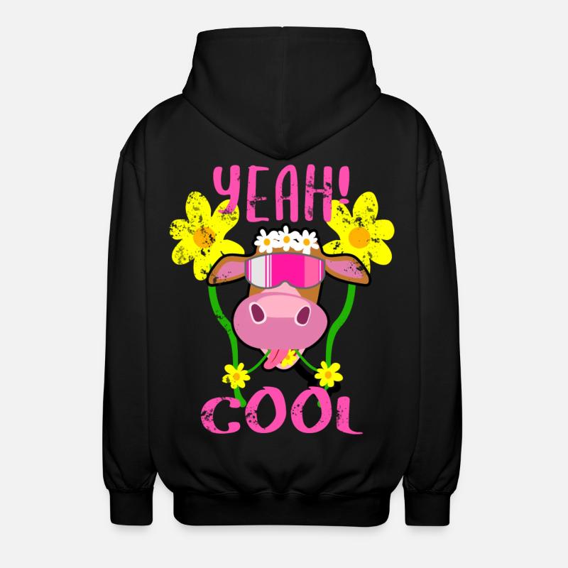 Vache drôle - Veste à capuche unisexe - noir