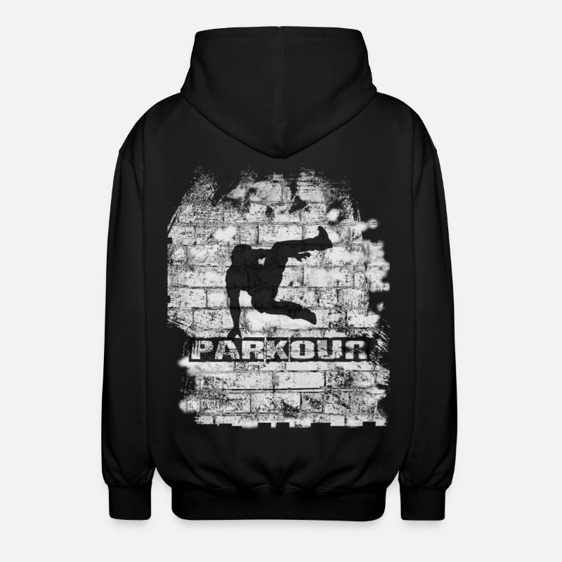 Parkour - Unisex Kapuzenjacke - Schwarz