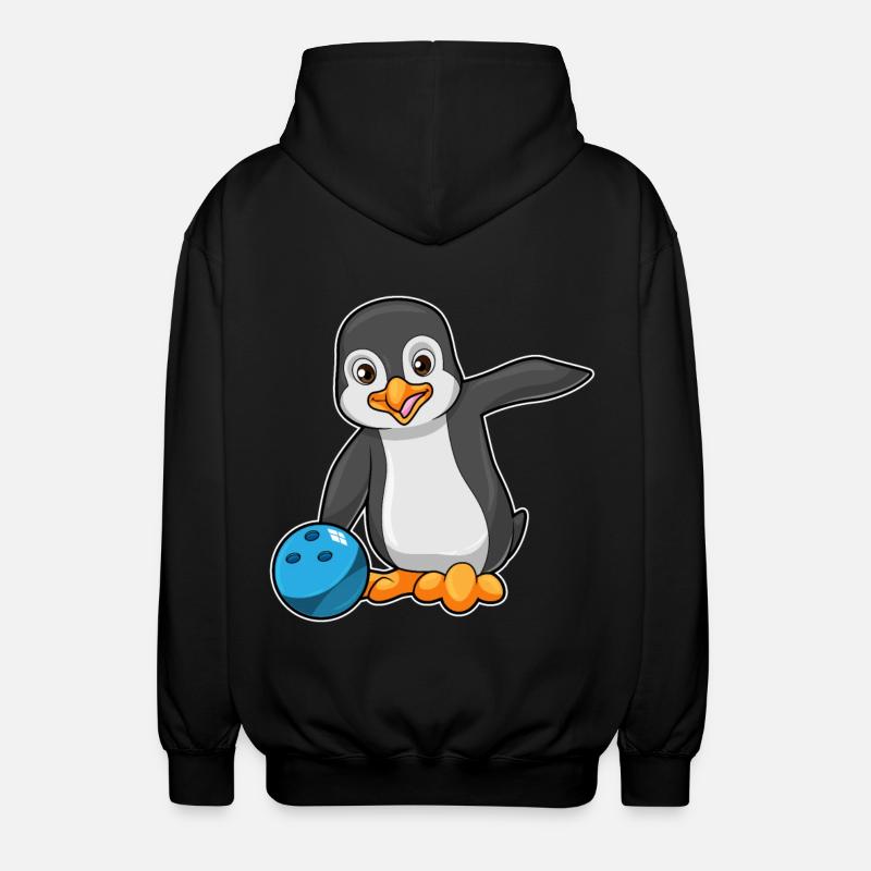 Penguin Bowling Boule de bowling - Veste à capuche unisexe - noir