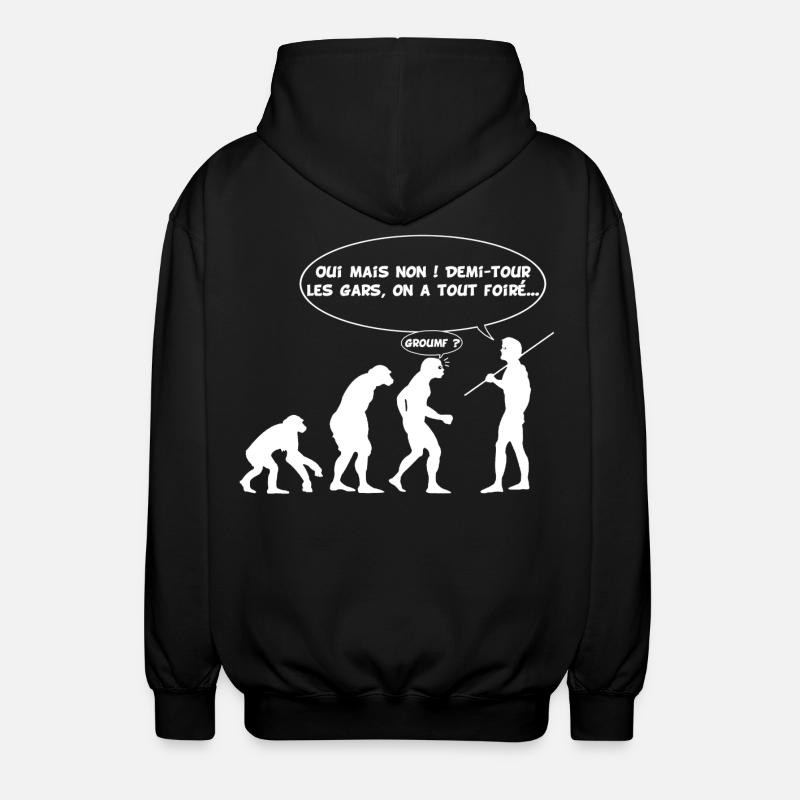 évolution inversée - Veste à capuche unisexe - noir