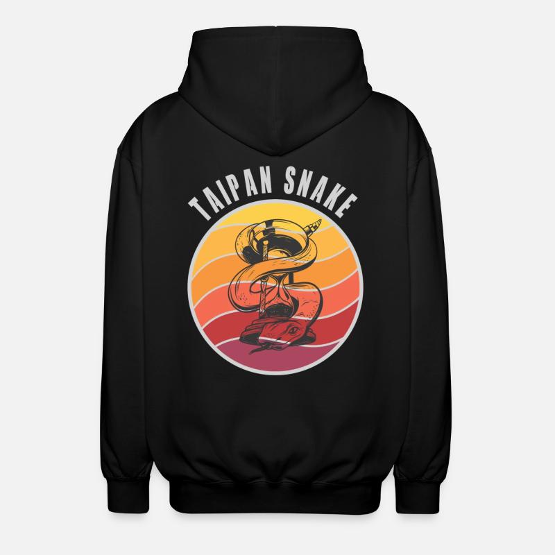Taipan Schlangen Design / Geschenkidee - Unisex Kapuzenjacke - Schwarz