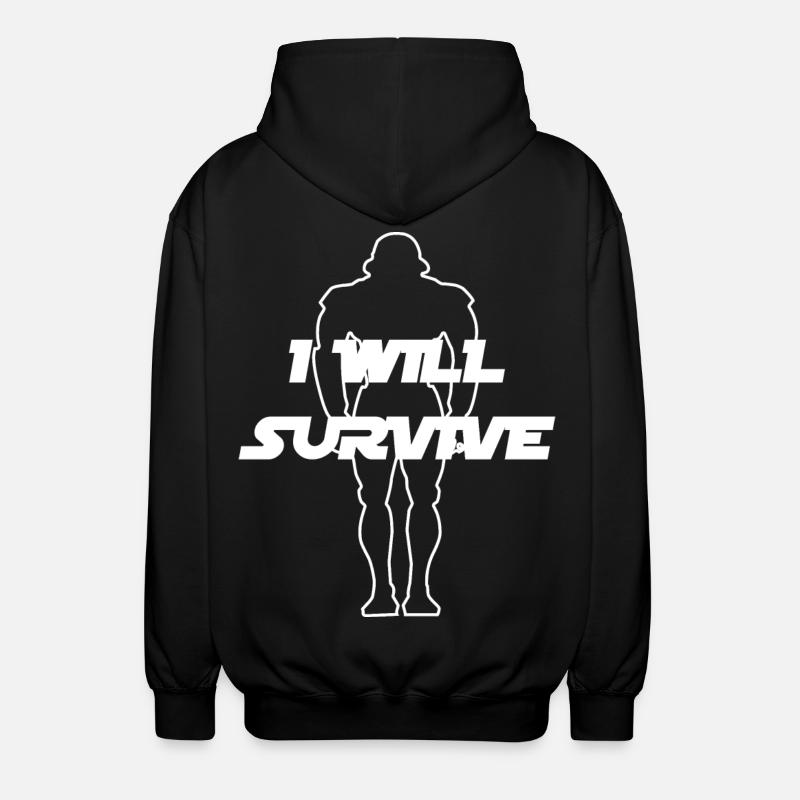 clone i will survive humour - Unisex Hooded Jacket - black