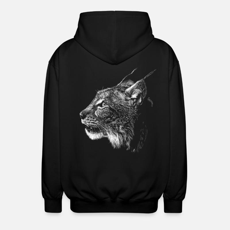 Luchs - Unisex Kapuzenjacke - Schwarz