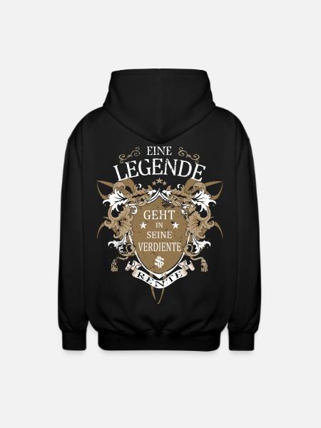 A legend retires - Unisex Hooded Jacket - black