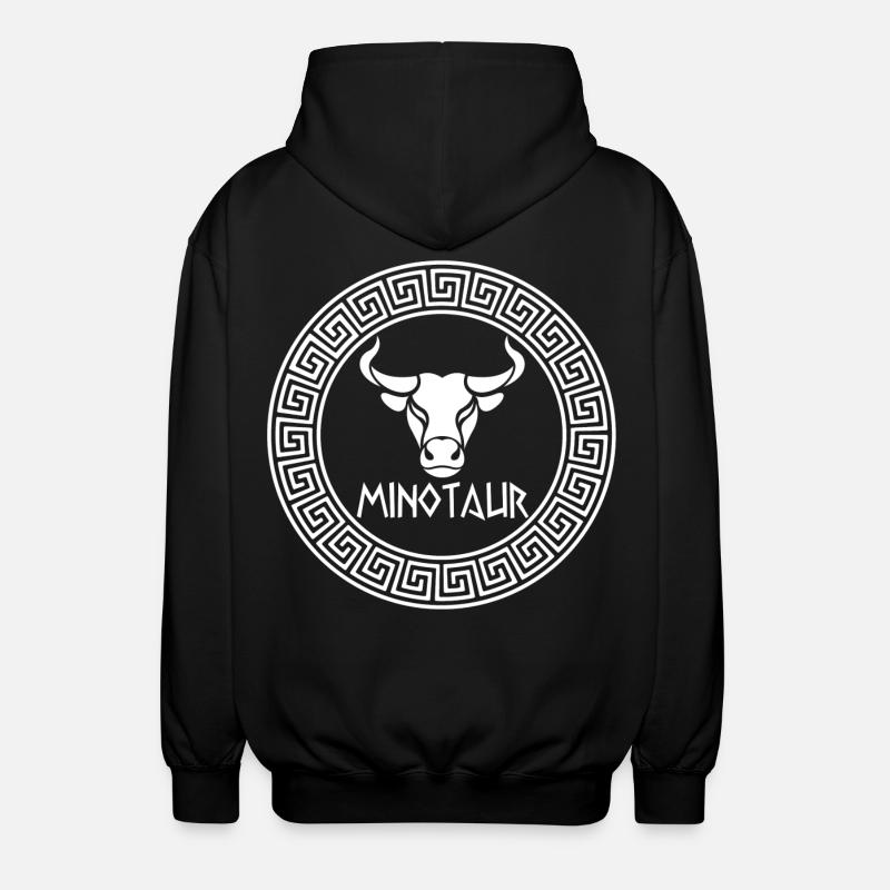 Der weiße Minotaurus - Unisex Kapuzenjacke - Schwarz