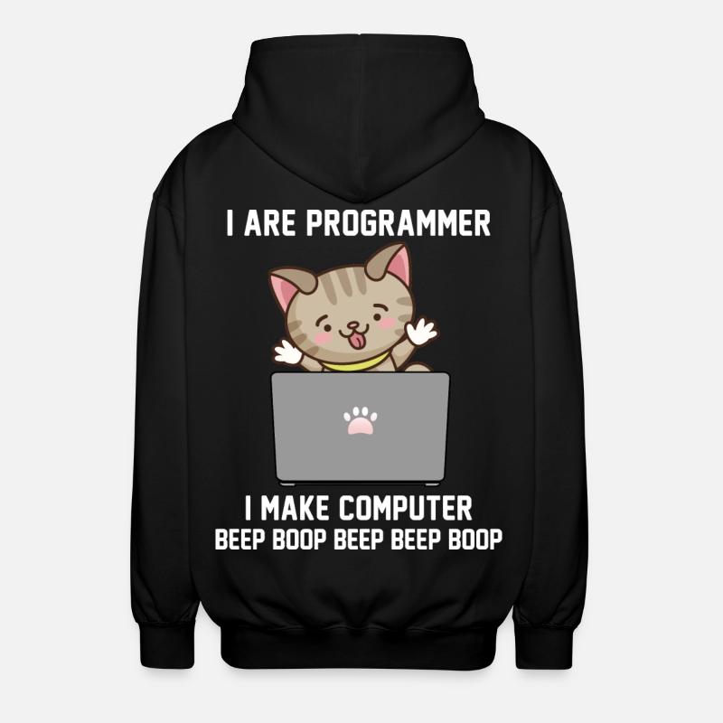 Programmer - Unisex Hooded Jacket - black