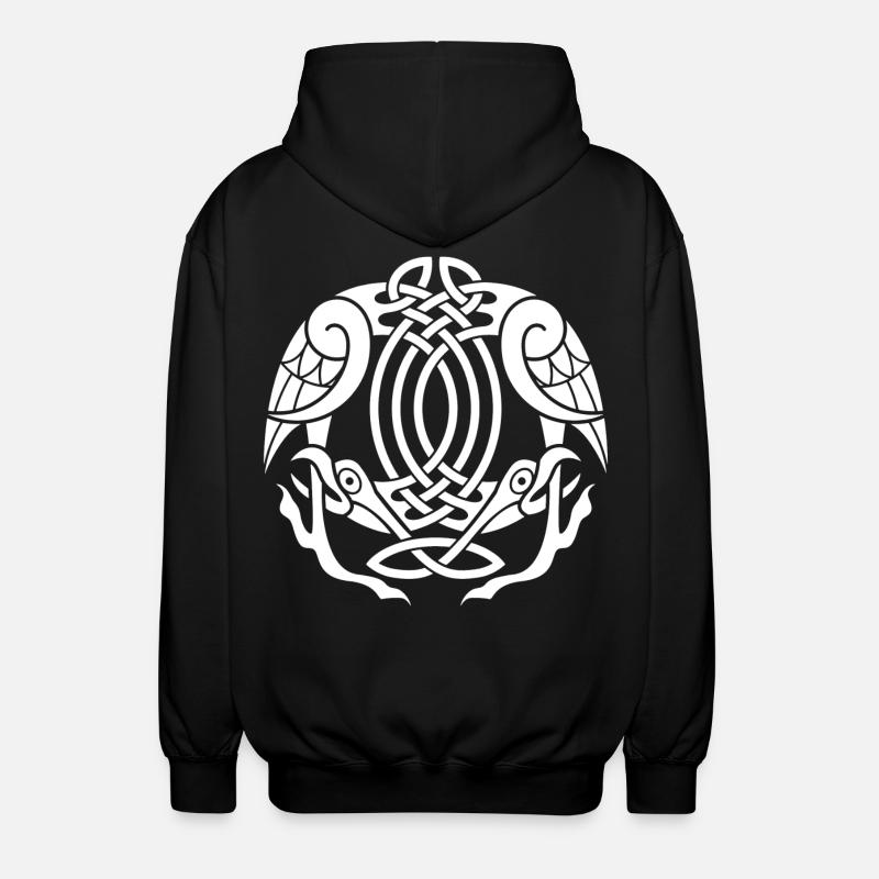 Aigle celte blanc - Veste à capuche unisexe - noir