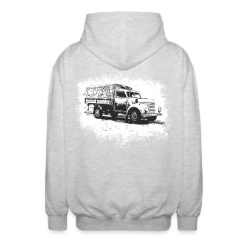 Framo Barkas V 901/2 - Veste à capuche unisexe - gris clair chiné - Dos - AI Model Male 185 light (185cm)