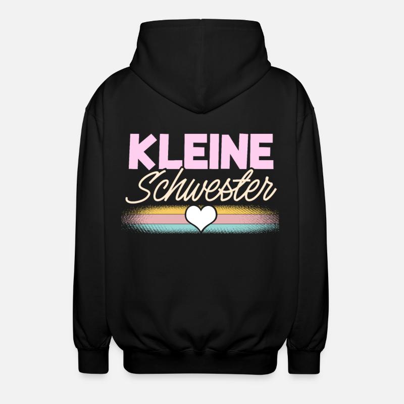 Kleine Schwester - Unisex Kapuzenjacke - Schwarz