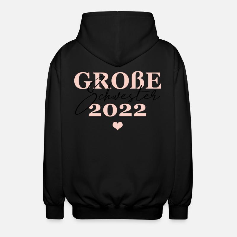 Große Schwester 2022 - Unisex Kapuzenjacke - Schwarz