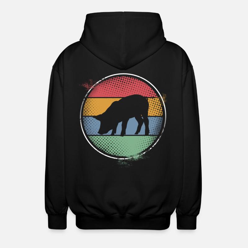 Cochon - Veste à capuche unisexe - noir