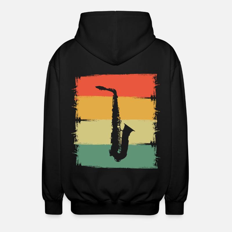 Saxophone - Veste à capuche unisexe - noir
