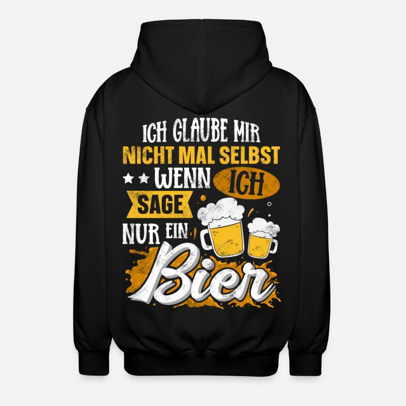 Lustiger Bier Spruch - Unisex Kapuzenjacke - Schwarz