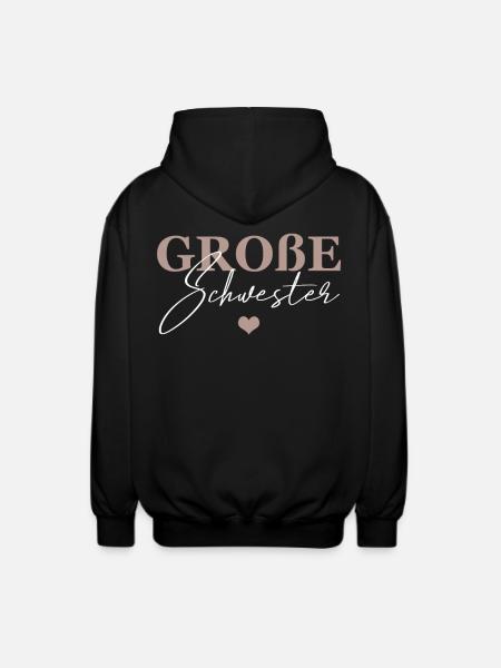 Große Schwester - Unisex Kapuzenjacke - Schwarz