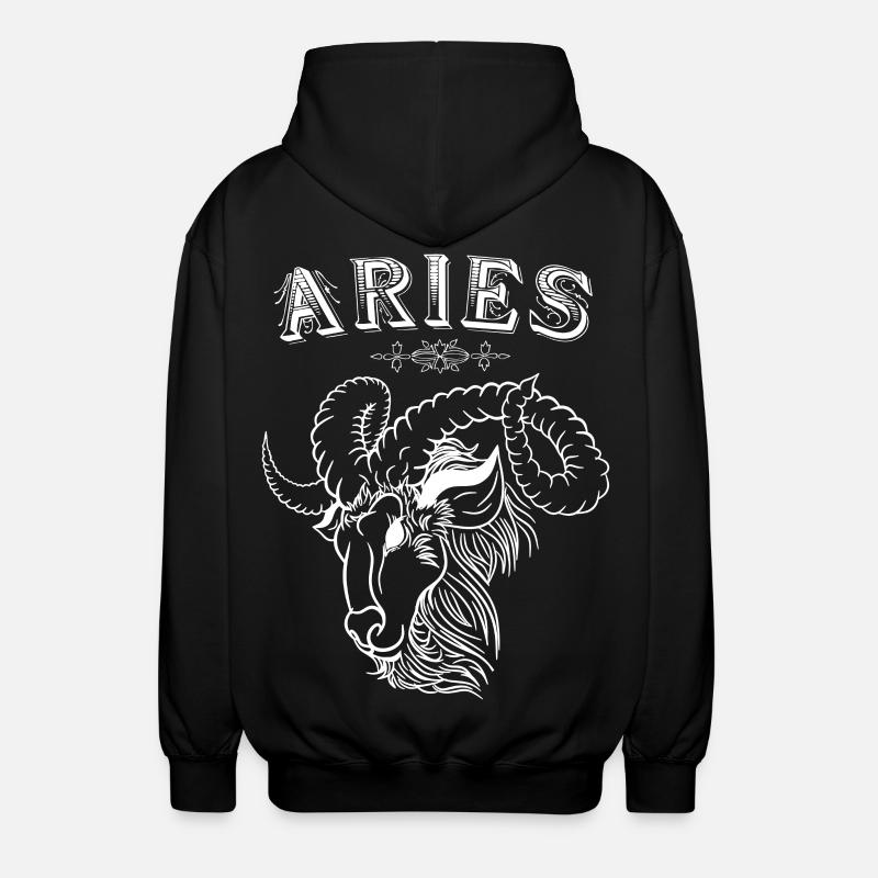 Aries Sternzeichen Widder - Unisex Kapuzenjacke - Schwarz