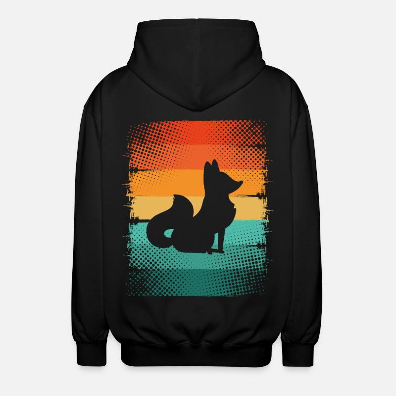 Fuchs - Unisex Kapuzenjacke - Schwarz