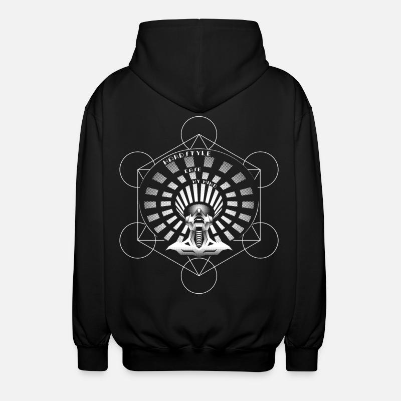 Hardstyle ease my mind - Unisex Hooded Jacket - black