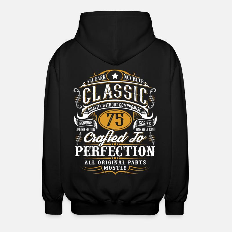 75e anniversaire - Veste à capuche unisexe - noir