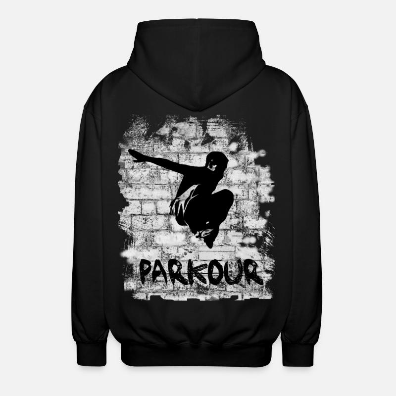 Parkour - Unisex Hooded Jacket - black