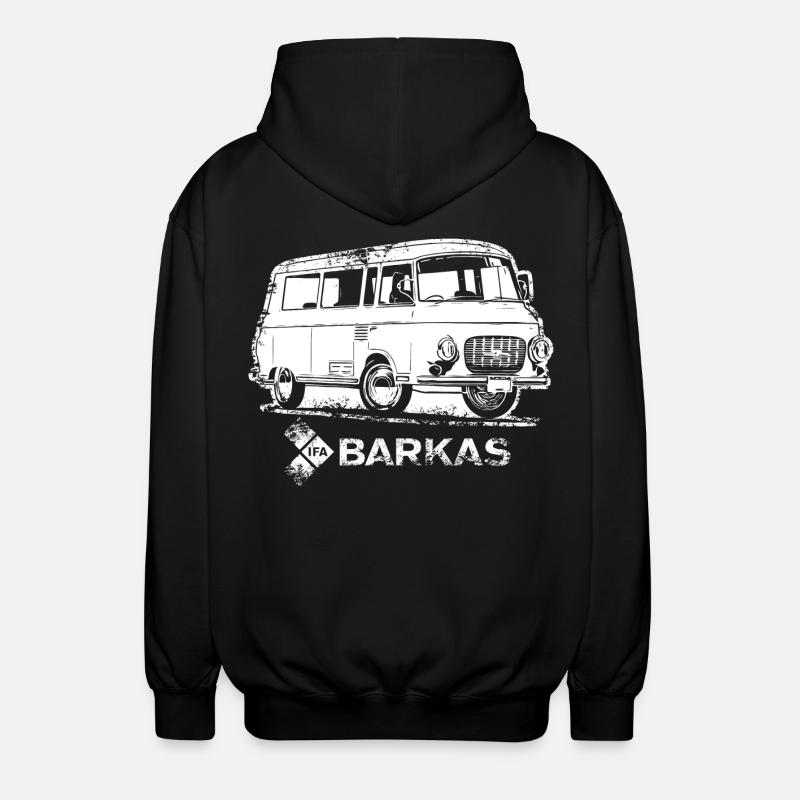 Barkas B1000 blanc - Veste à capuche unisexe - noir