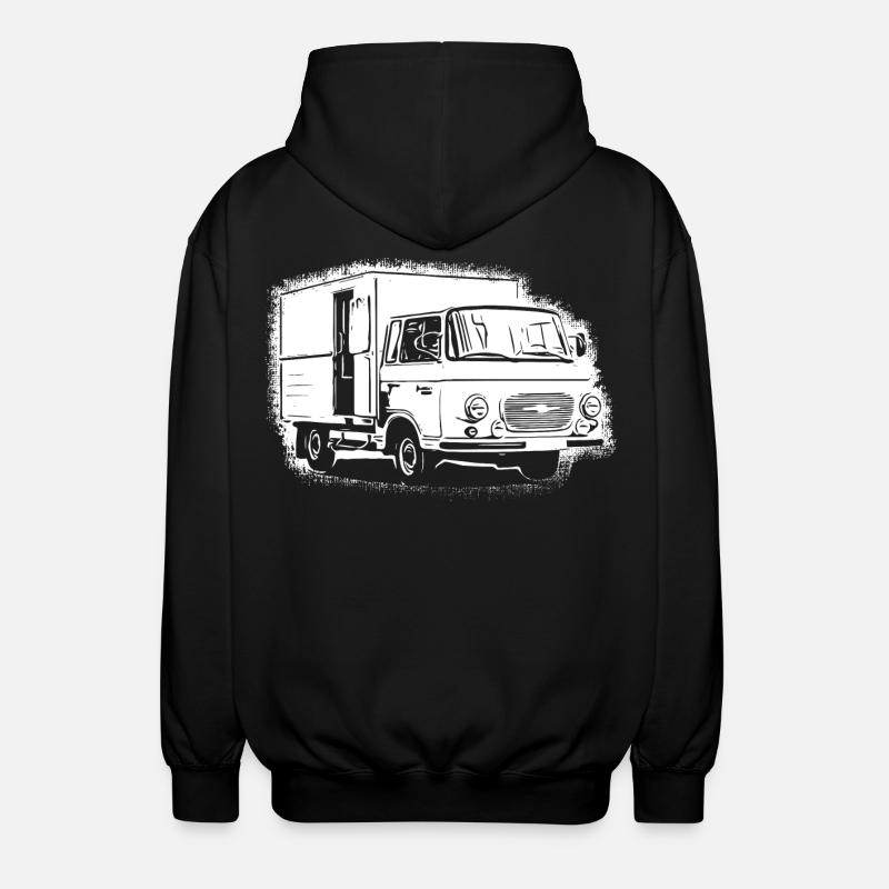 Barka's panel van GDR - Unisex Hooded Jacket - black