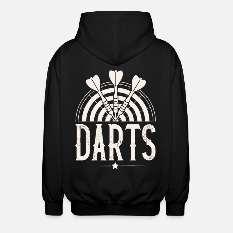 Dart Darten Darts - Unisex Kapuzenjacke - Schwarz