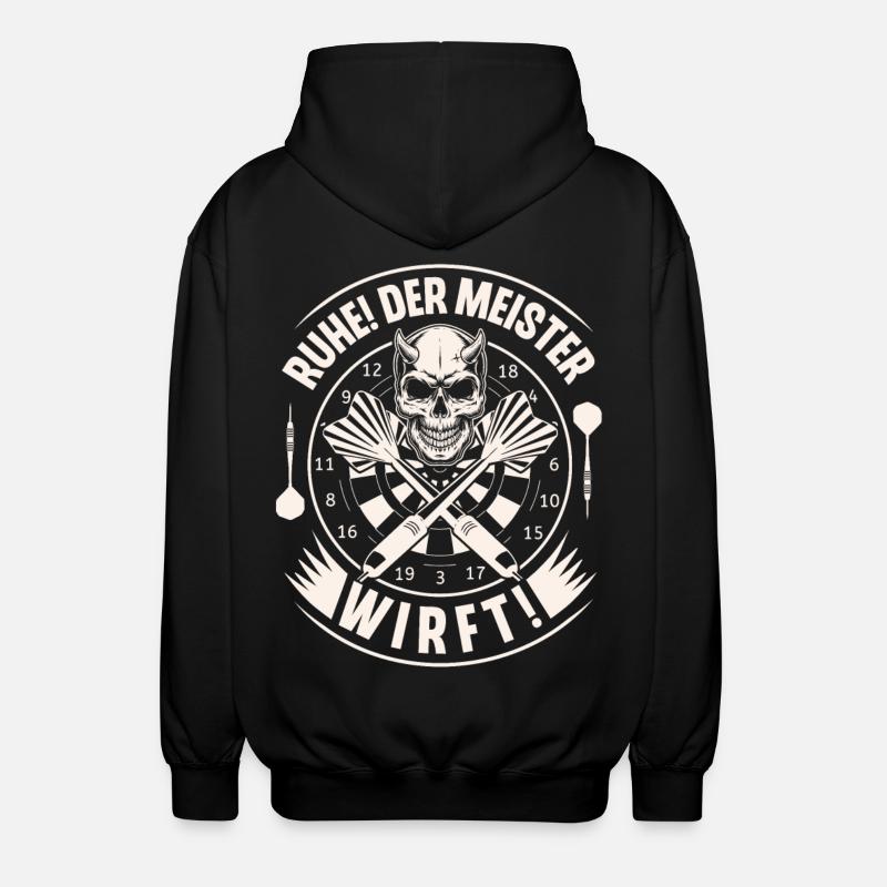 Dart Darten Darts - Unisex Kapuzenjacke - Schwarz