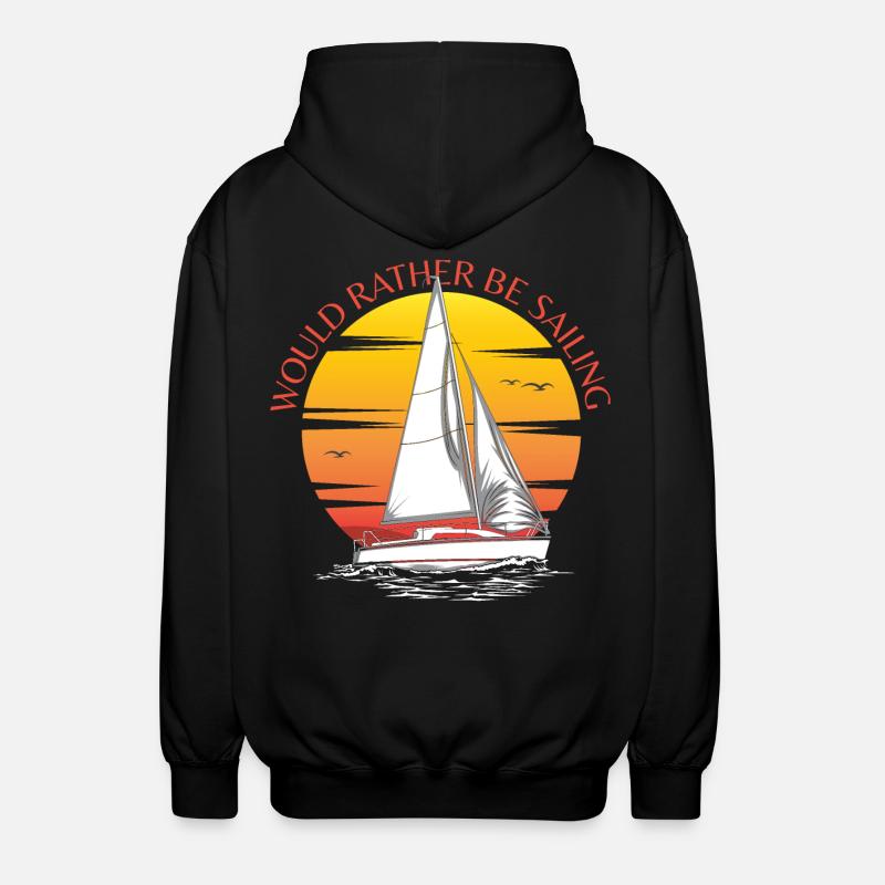 Préférerait naviguer - Veste à capuche unisexe - noir