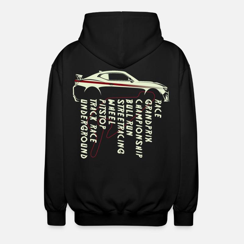 Courses de sport automobile - Veste à capuche unisexe - noir