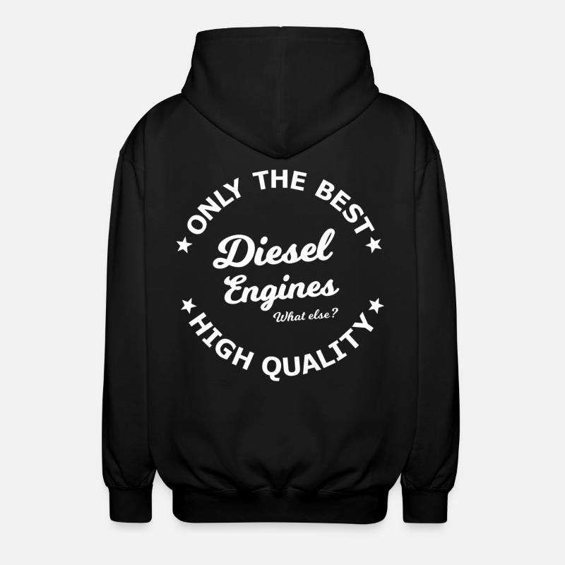 Diesel engines only - Unisex Hooded Jacket - black