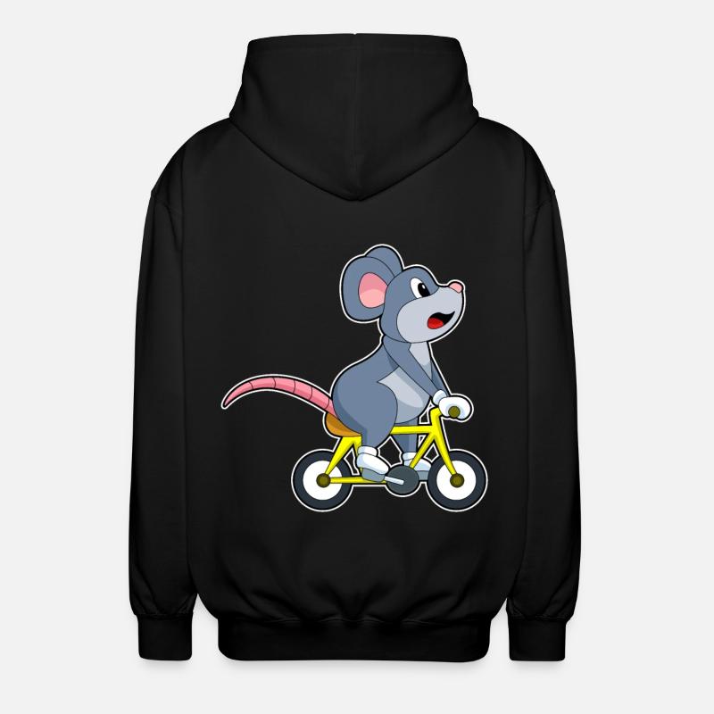 Souris avec vélo - Veste à capuche unisexe - noir