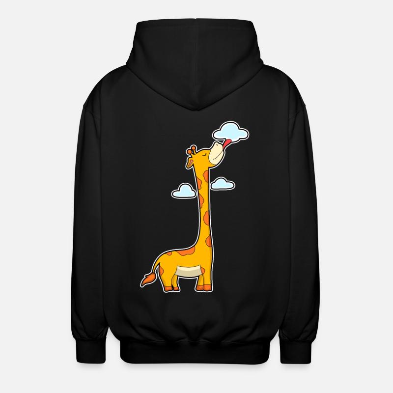 Giraffe Clouds - Unisex Hooded Jacket - black