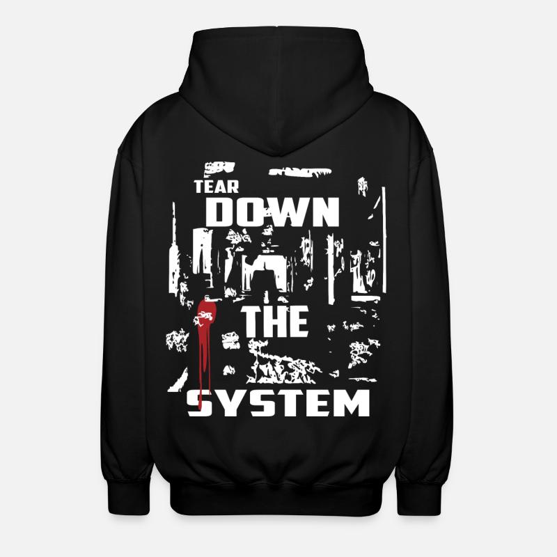 Zerstören Sie das System - Unisex Kapuzenjacke - Schwarz