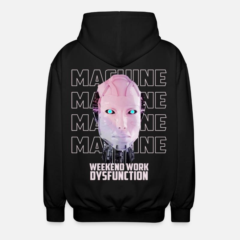 Machine Man - Unisex Hooded Jacket - black