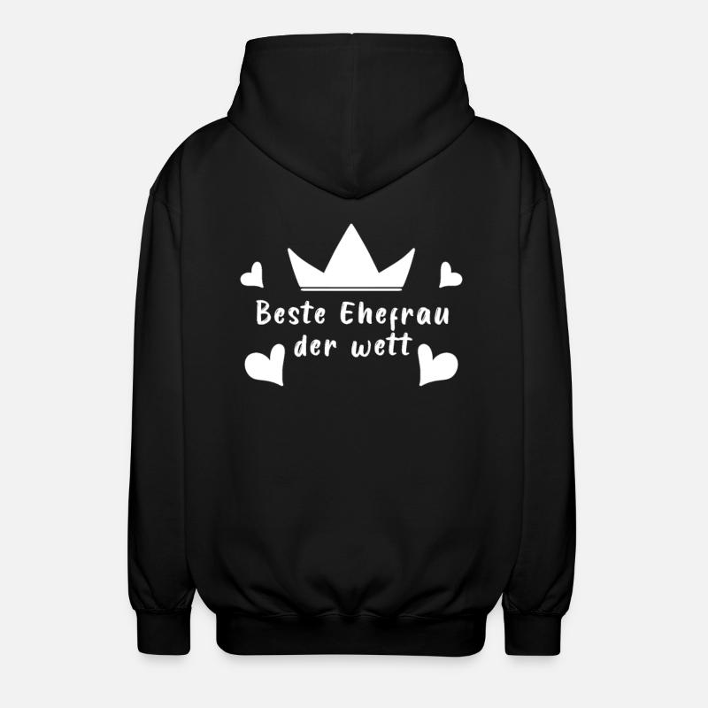 Beste Ehefrau der Welt - Unisex Kapuzenjacke - Schwarz