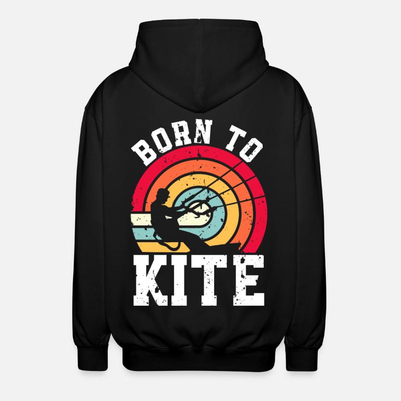 Kitesurfen Kitesurf Kitesurfer Kiteboard - Veste à capuche unisexe - noir