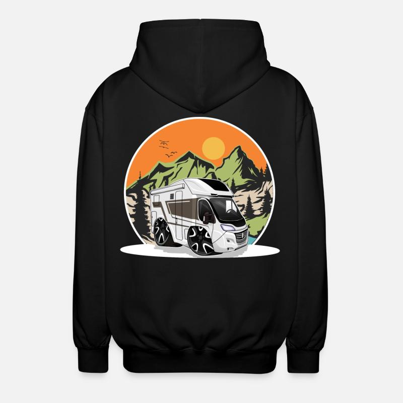 Camping Camper Campen - Unisex Kapuzenjacke - Schwarz