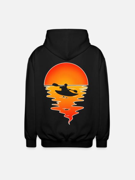 Kayak Kayaker Kayaker - Unisex Hooded Jacket - black