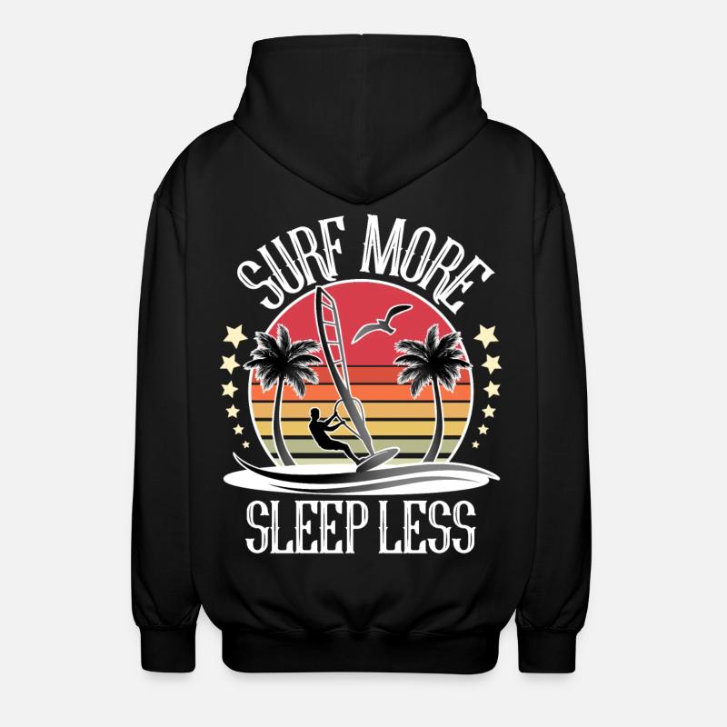 Windsurfen Windsurfer Windsurf - Unisex Kapuzenjacke - Schwarz