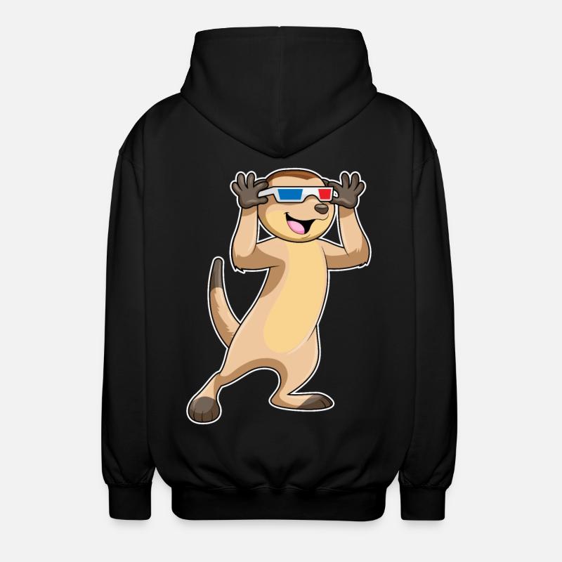 Suricates avec lunettes - Veste à capuche unisexe - noir