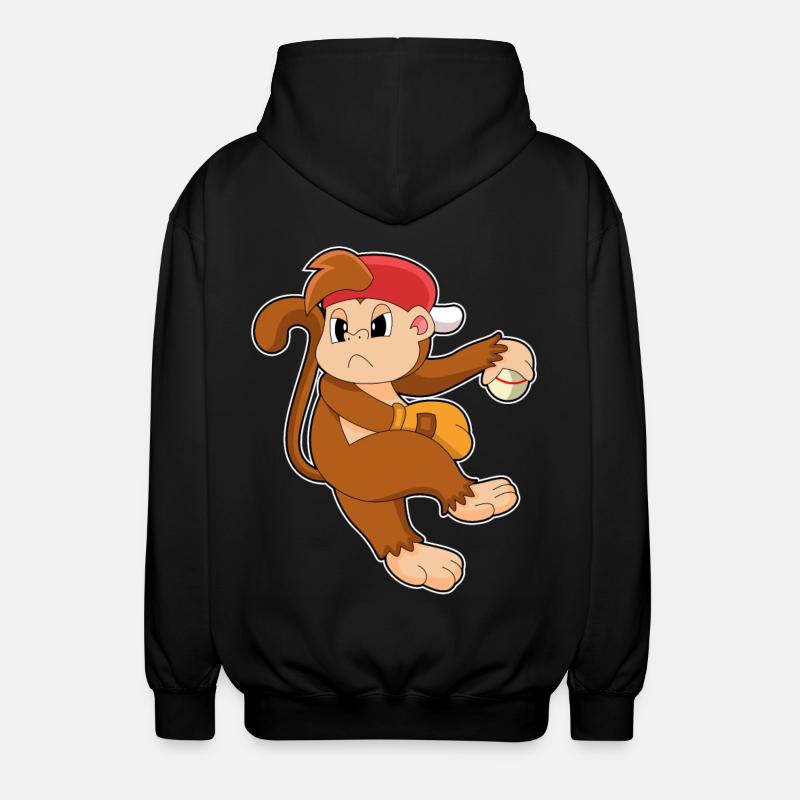Gant de baseball Monkey - Veste à capuche unisexe - noir