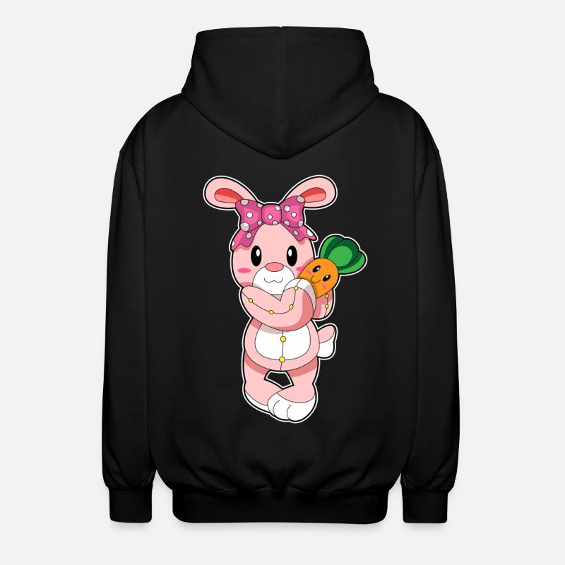 Le lapin comme jouet - Veste à capuche unisexe - noir