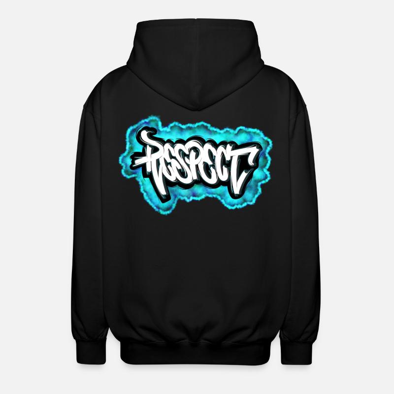 Respect Graffiti design - Unisex Kapuzenjacke - Schwarz