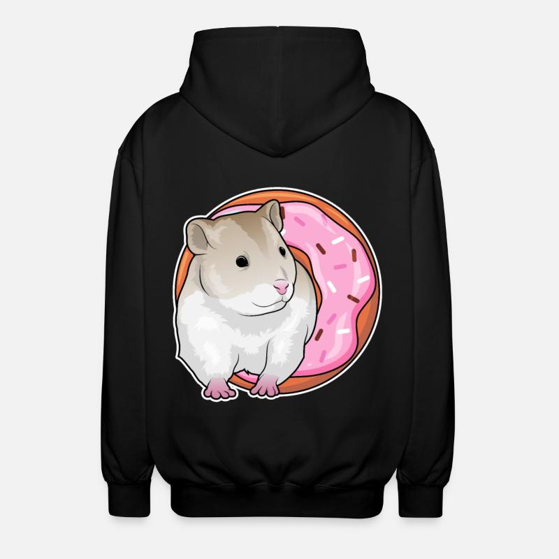Hamster Donut - Unisex Hooded Jacket - black