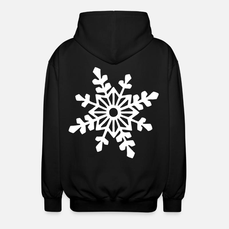 Flocon de neige blanc - Veste à capuche unisexe - noir