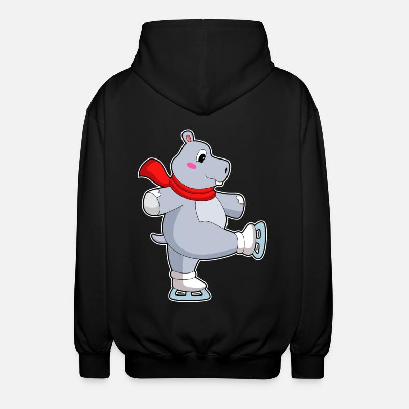 Patins à glace Hippo - Veste à capuche unisexe - noir
