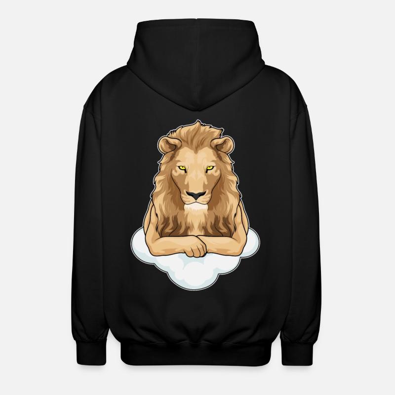 Löwe Wolken - Unisex Kapuzenjacke - Schwarz
