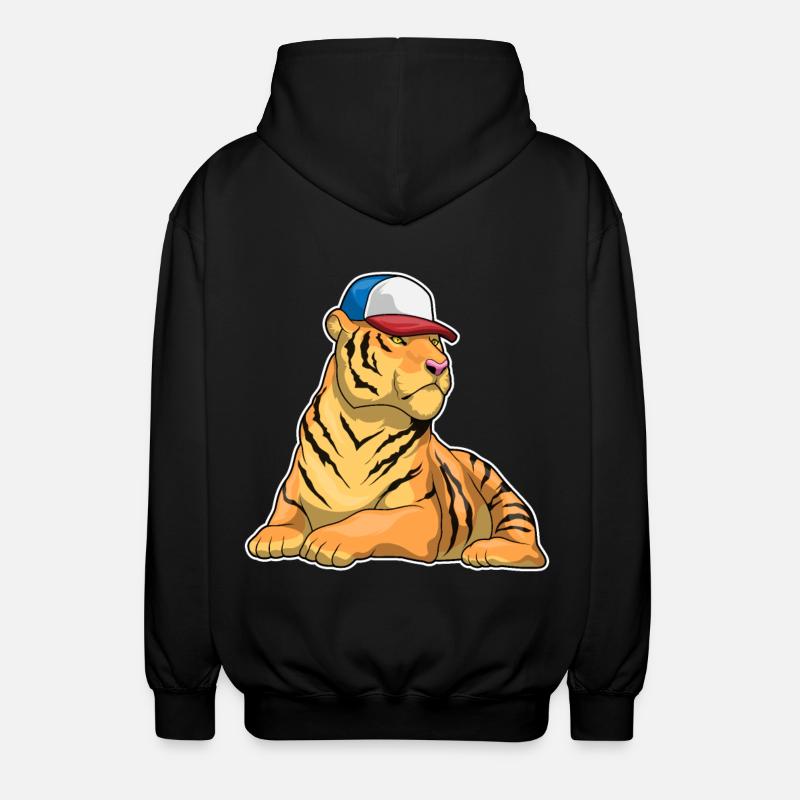 Tiger Cap - Unisex Kapuzenjacke - Schwarz