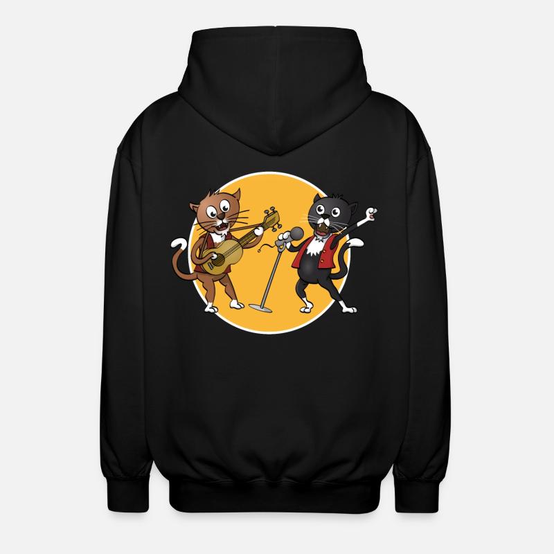 Den glatt sjunger och spelar gitarr. - Luvjacka unisex - svart