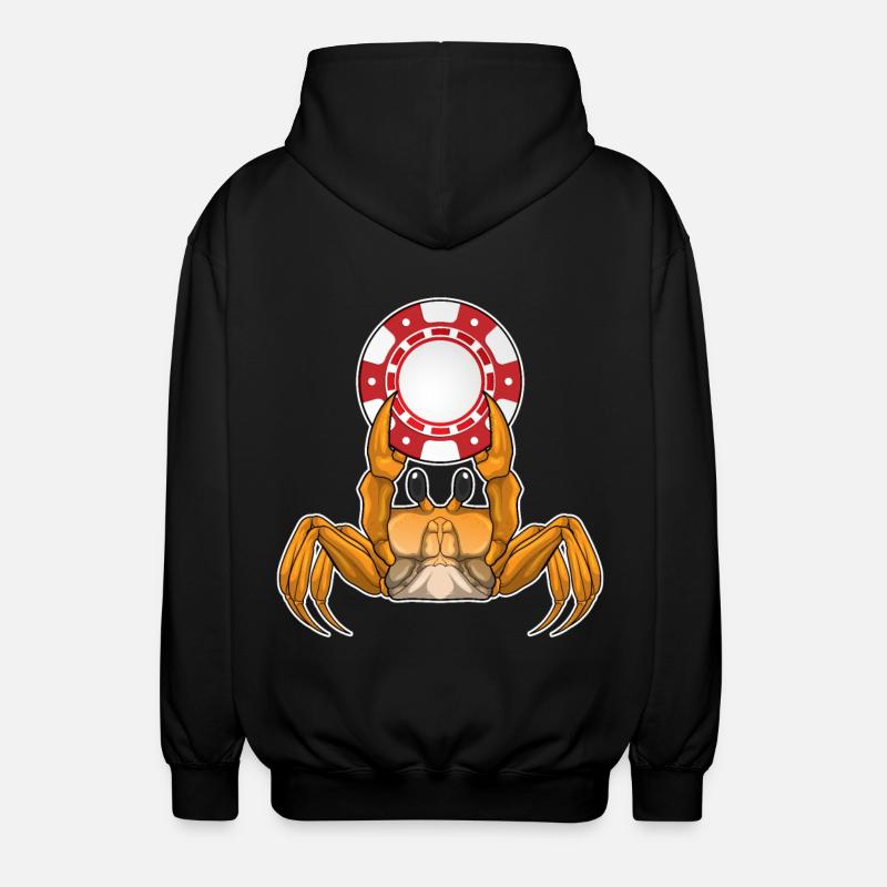 Jetons de poker Crab Poker - Veste à capuche unisexe - noir